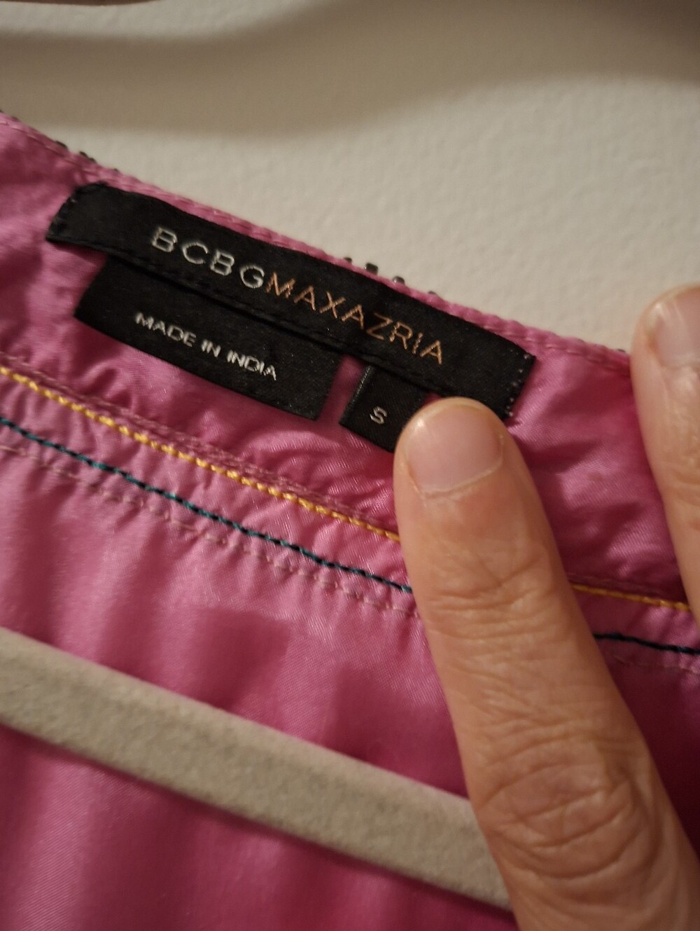 BCBGMaxAzria Silk Beaded Tunic